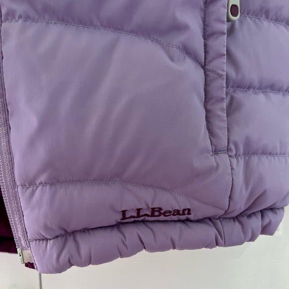 LL Bean Vest Goose Down Reversible Insulated Puffer Purple/light purple Small - Picture 8 of 10
